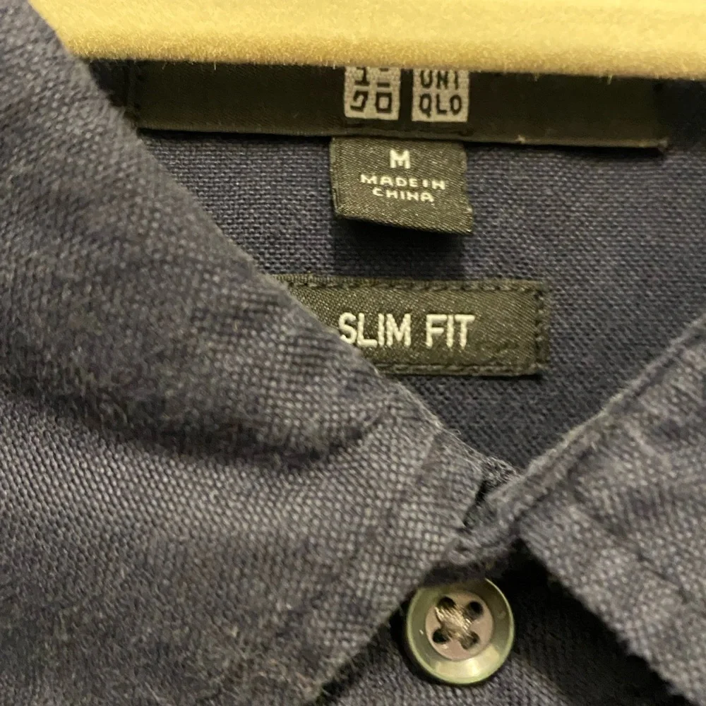 Men’s navy blue 1=UNI QLD slim fit size M button down shirt - Picture 6 of 13